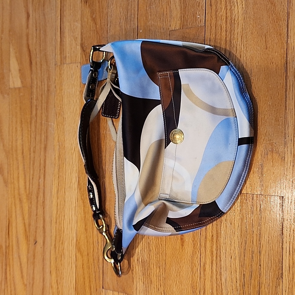 Coach ergo optic scarf print purse